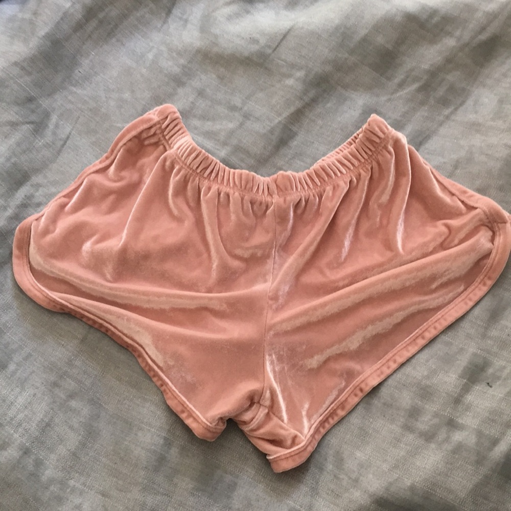 NEW Pink Brandy Melville Velvet Shorts